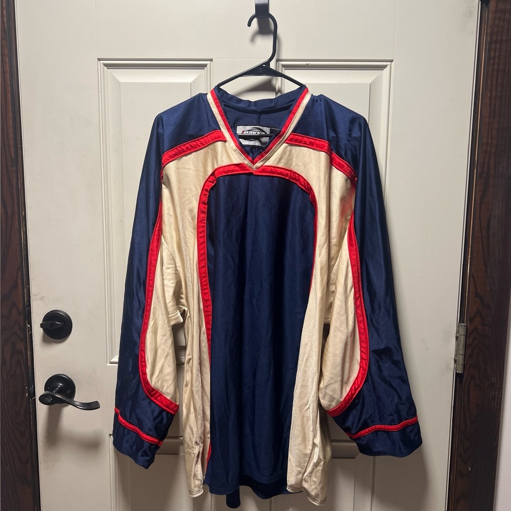 Bakka Sports Practice Jersey - Hockey Men's Blue Gold Red Used Large
